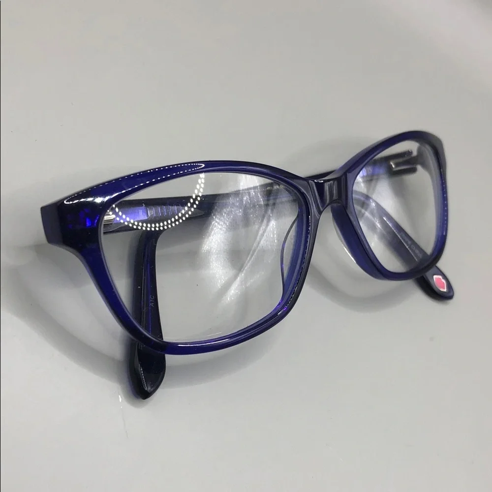Lulu Guinness L886 Glasses FRAMES Indigo Blue w Crystals 52-15-135 Cat Eye